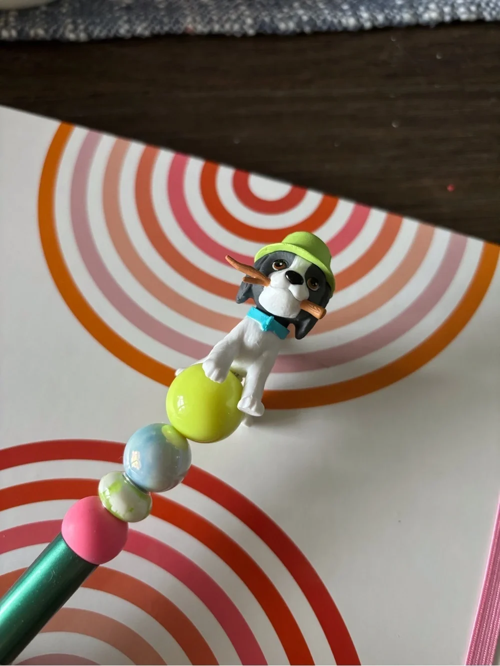 Barbie pet dog handmade beaded pen